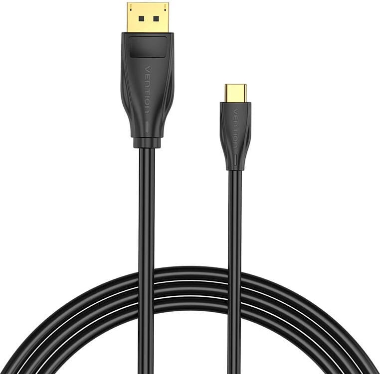 Kabllo USB-C në DisplayPort Vention CGYBH, 2m, 8K 60Hz/4K 120Hz, e zezë