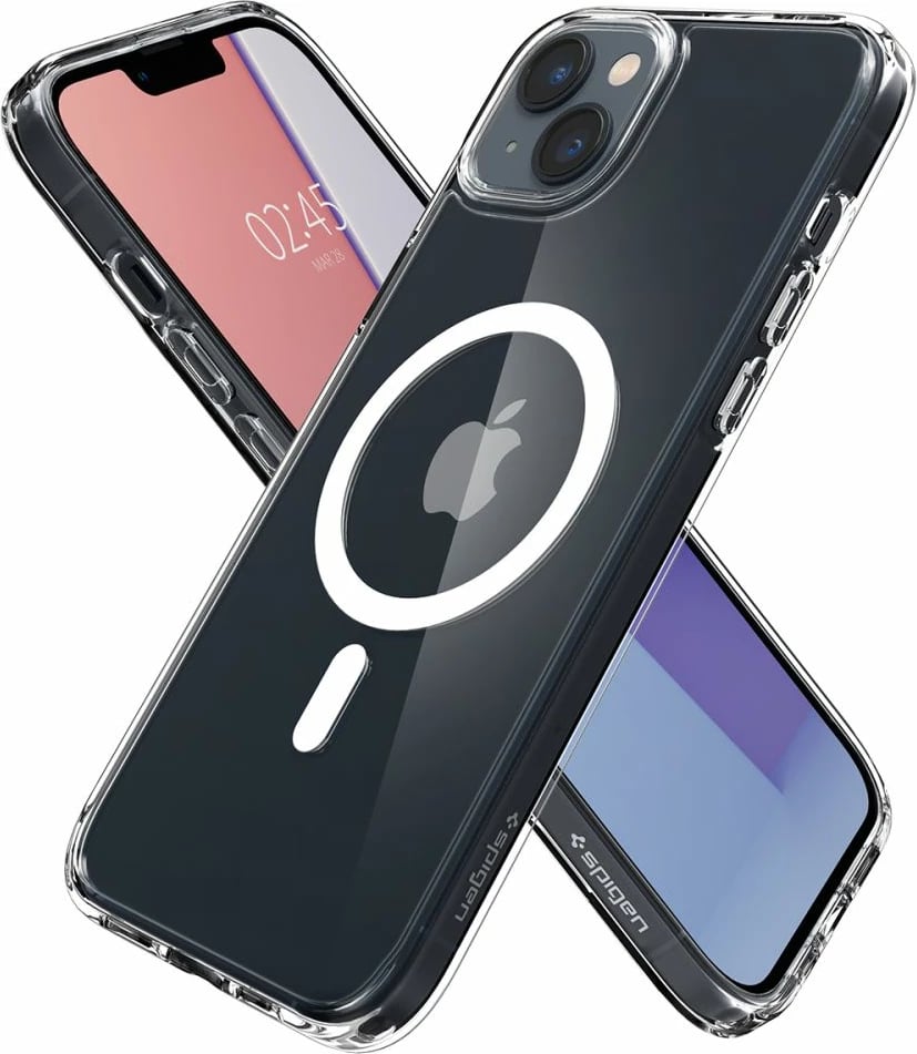 Mbështjellës Spigen Ultra Hybrid Mag për iPhone 14, Transparent/Bardhë