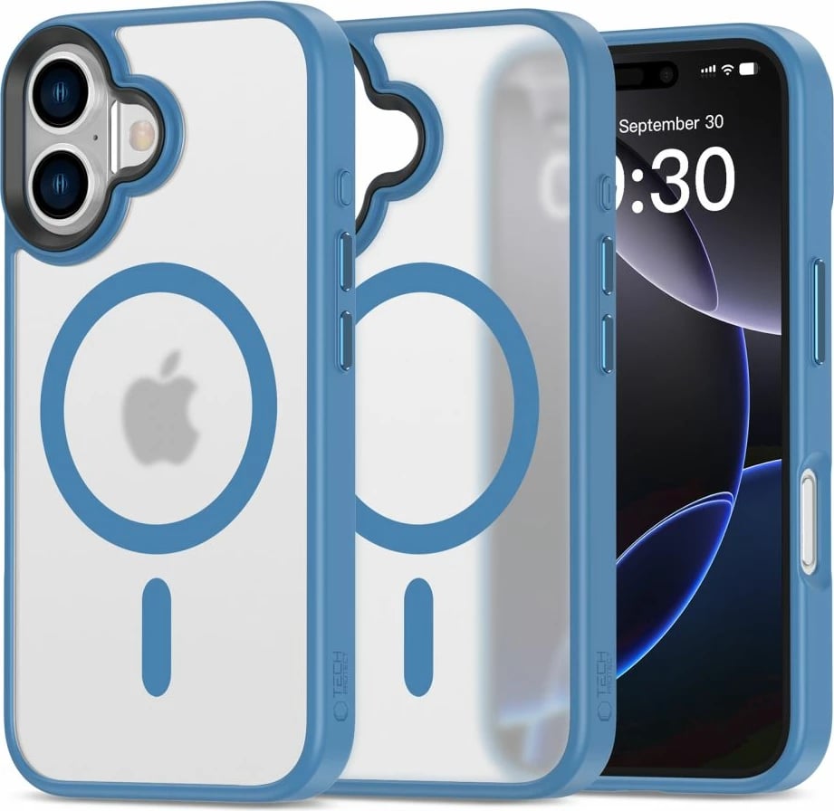 Mbështjellës Tech-Protect MagMat MagSafe për iPhone 16, Kaltër