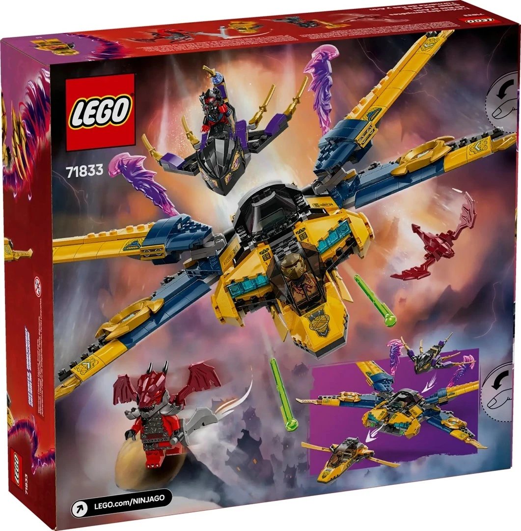 Set LEGO NINJAGO 71833 Ras and Arin's Super Storm Jet, 510 pjesë