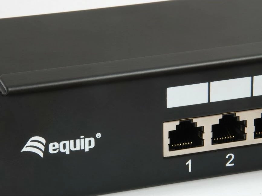 Patch panel Equip 16-port Cat6, 1U, rackmount, i zi