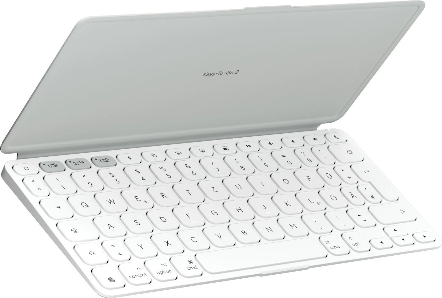Tastierë Logitech Keys-To-Go 2, Mini, Wireless, Bluetooth, QWERTZ, e bardhë