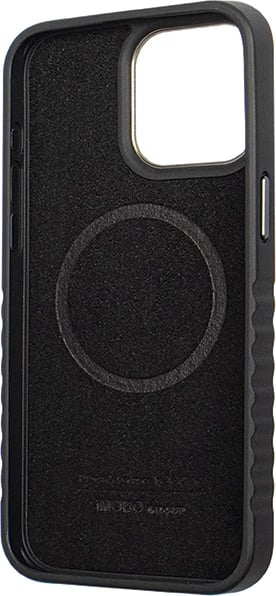 Mbështjellës Audi Genuine Leather me MagSafe për iPhone 15 Pro, zi e kuqe