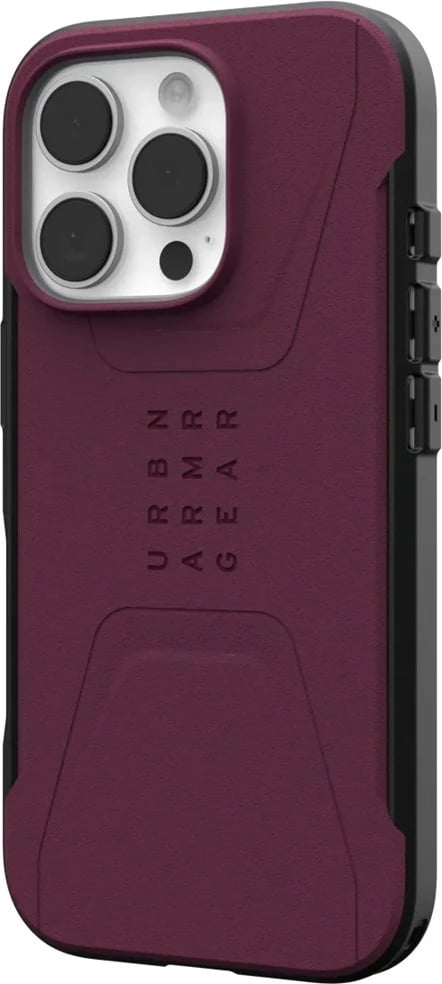 Mbështjellës Urban Armor Gear Civilian për celular, Apple, 16 cm (6.3"), Bordeaux