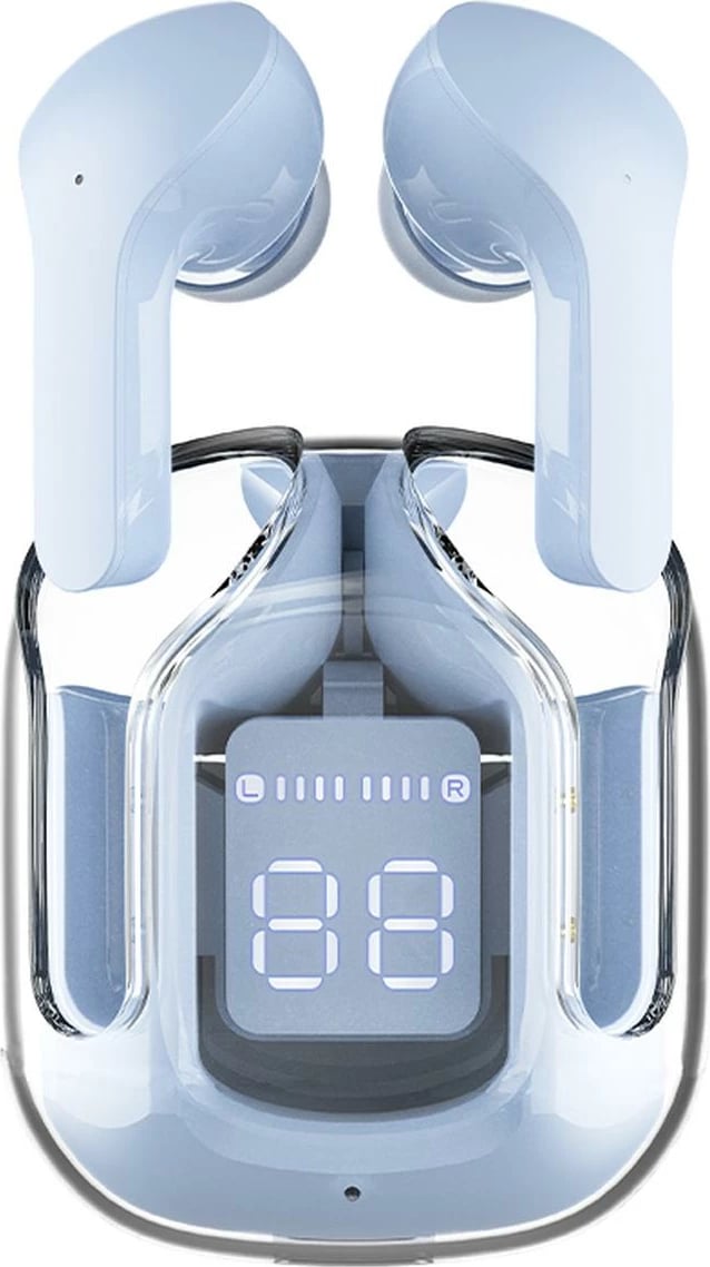 Kufje Acefast T6 TWS wireless, Bluetooth, me ekran LED, Light Blue