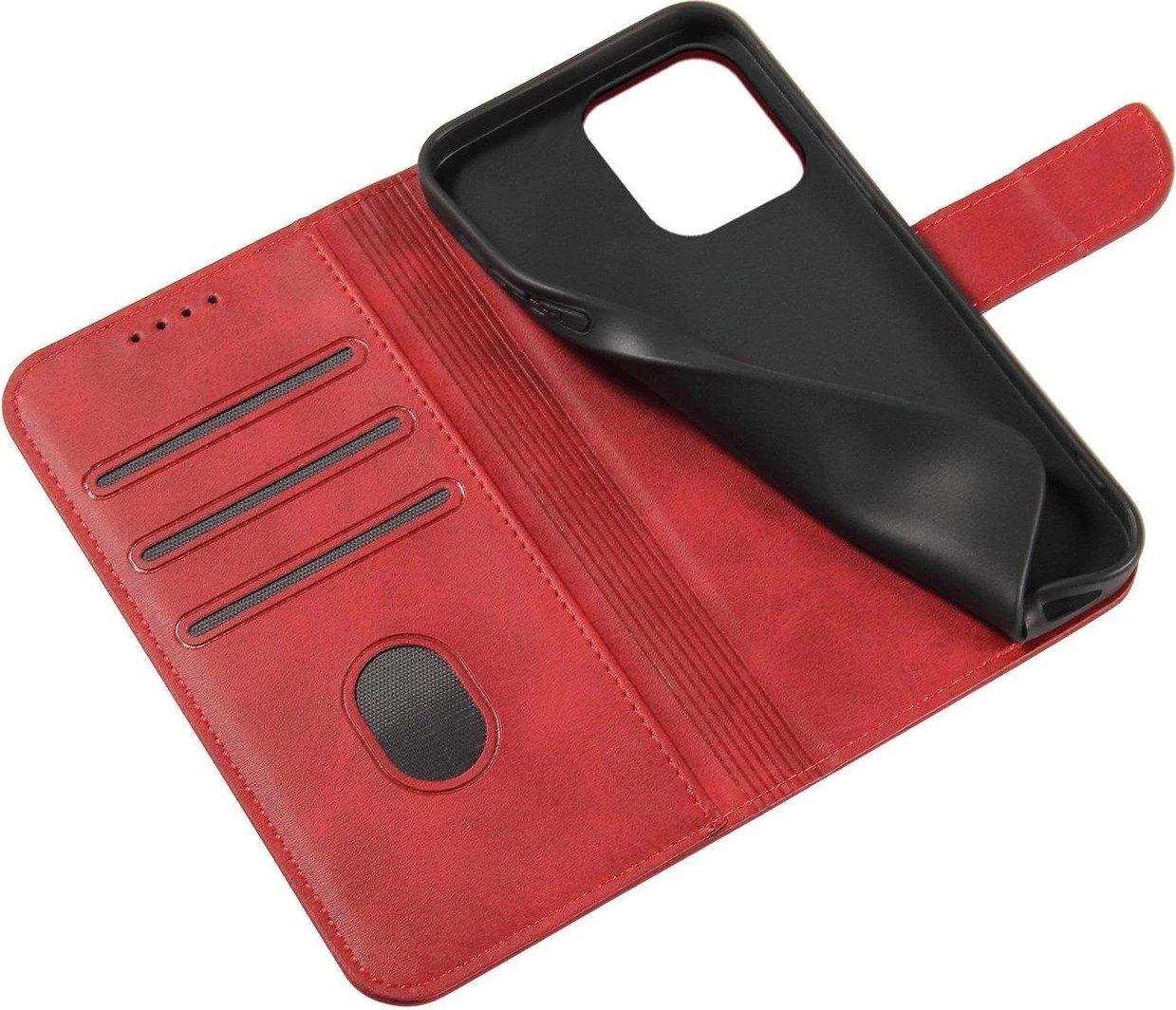 Mbështjellës magnetik me kapak Hurtel për Samsung Galaxy S24 FE, i kuq