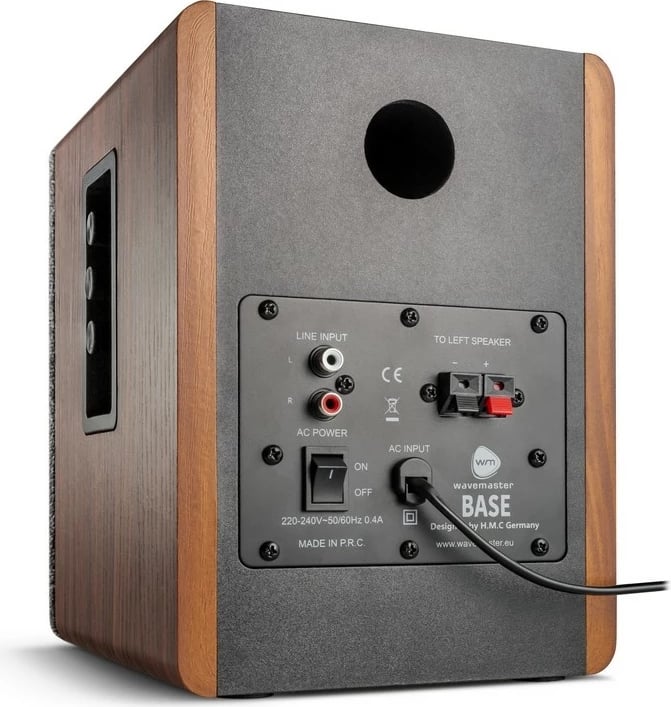 Sistem zëri Wavemaster Base, 2.0 kanale, Bluetooth & Line-in, 30W, gri/wood