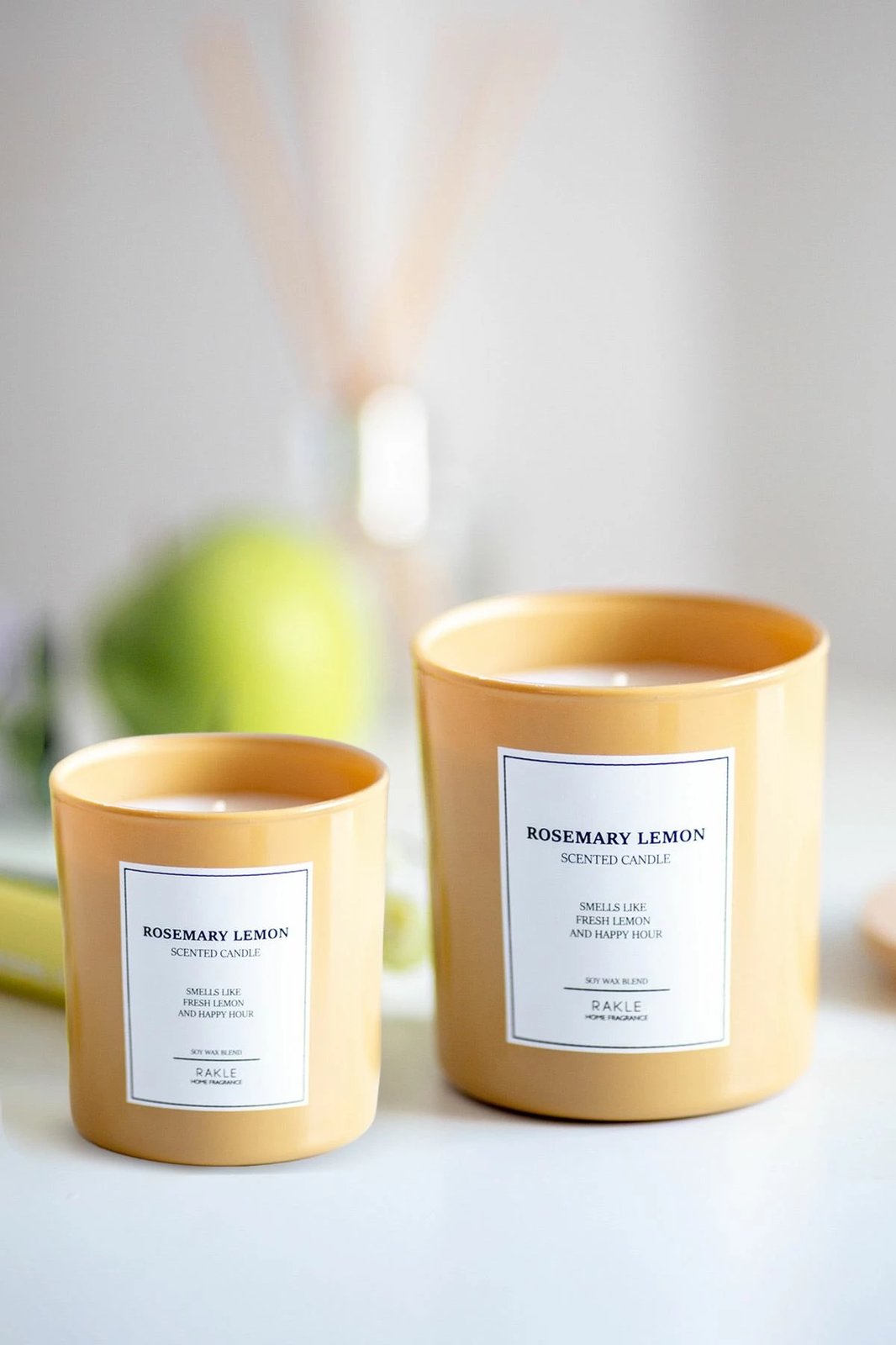 Set qirinjsh (2 copë), Le Jardin Rosemary Lemon, Evila Originals, ngjyrë e verdhë