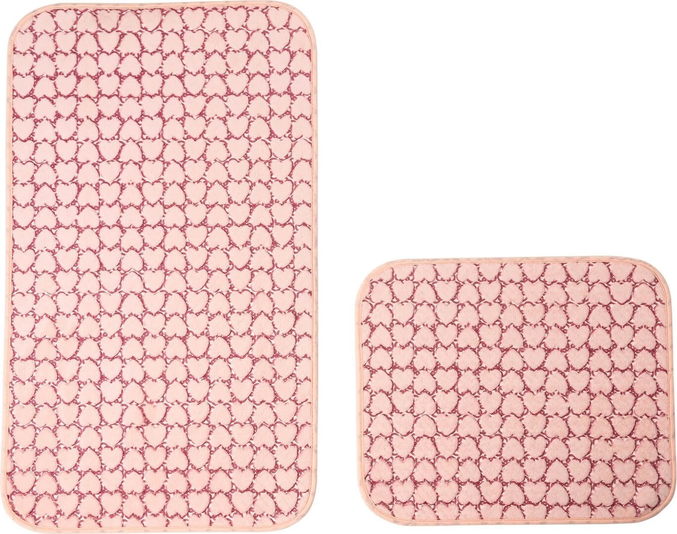 Set tapetash për banjo, 2 copë, Mijölnir Leila Heart, rozë