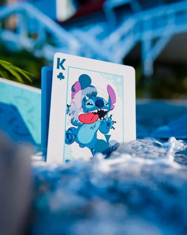Letra loje Bicycle Disney Stitch, 52 copë, Poker size, Blu