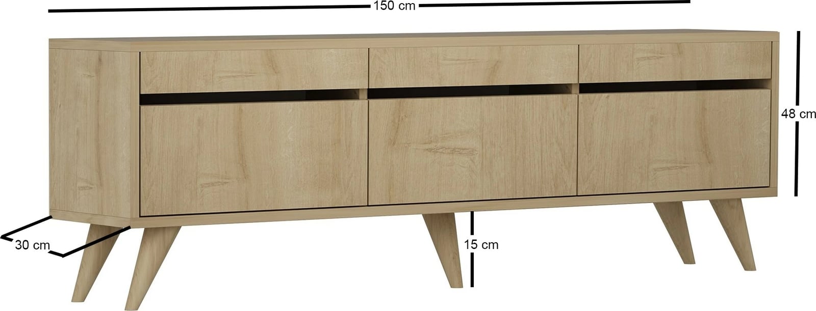 Komodë TV Hanah Home, ngjyrë Sapphire Oak