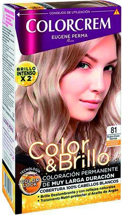 Ngjyrë për flokë Eugene Perma Colorcrem 81 rubio claro ceniza unisex