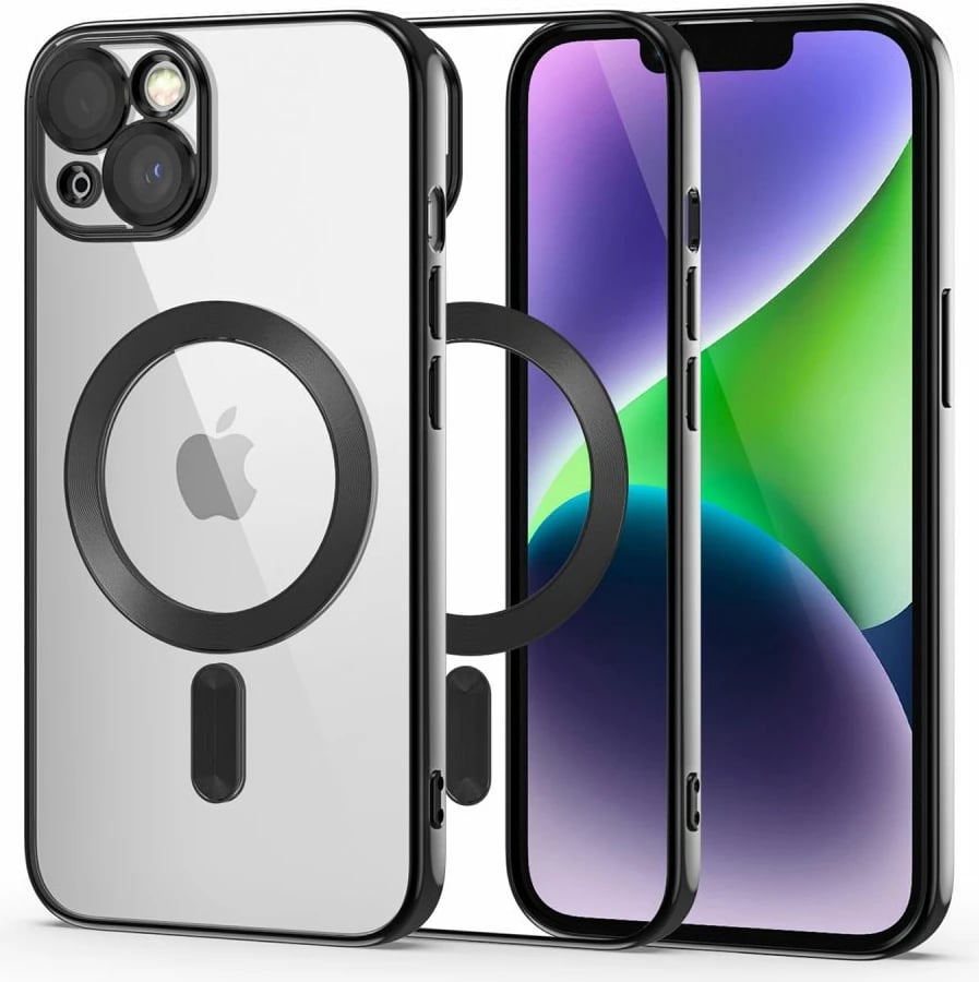 Mbështjellës Tech-Protect MagShine Line MagSafe për iPhone 14, i zi