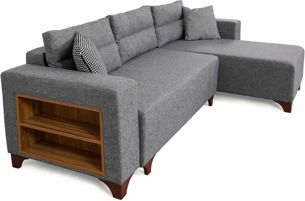 Kënd-sofë krevati Tloft Mini, ngjyrë gri, Atelier del Sofa