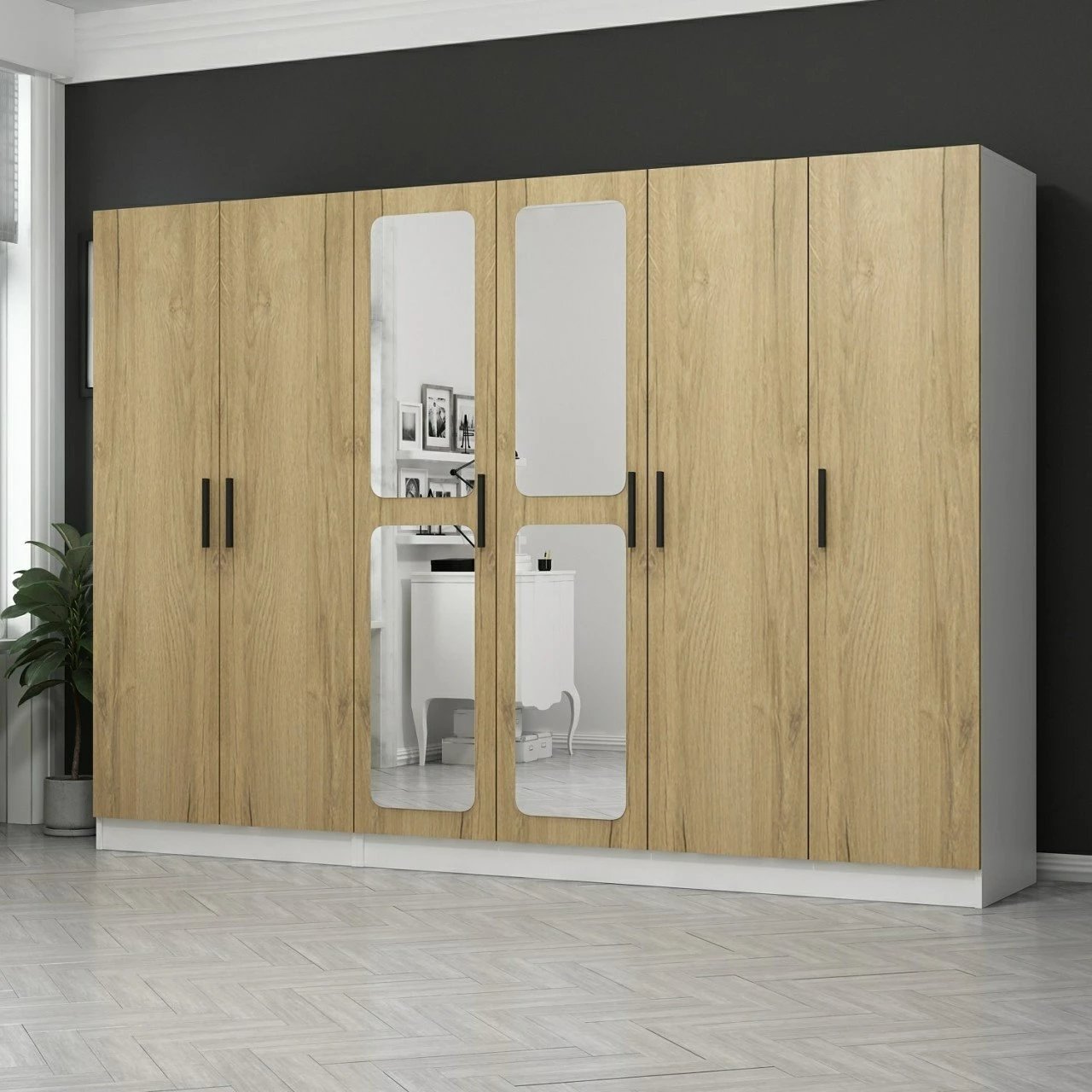 Dollap rrobash Skye Decor, ngjyrë arre, 3871