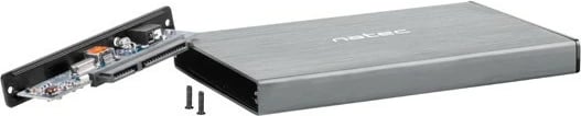 Kasë Natec Rhino Go NKZ-1281 për HDD/SSD 2.5", USB 3.0, Gri