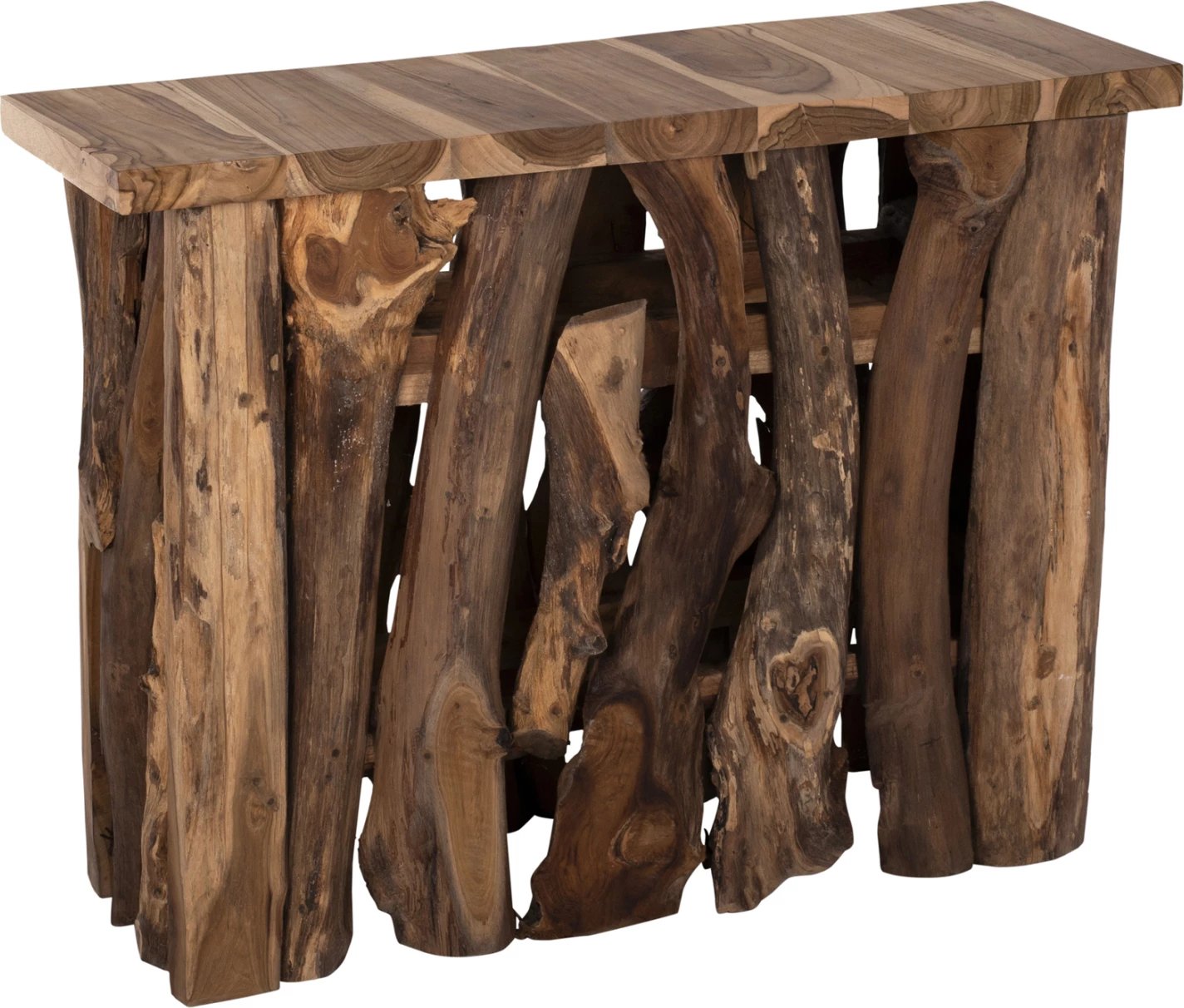 Konsol prej druri tik natyral, 100x35x75cm