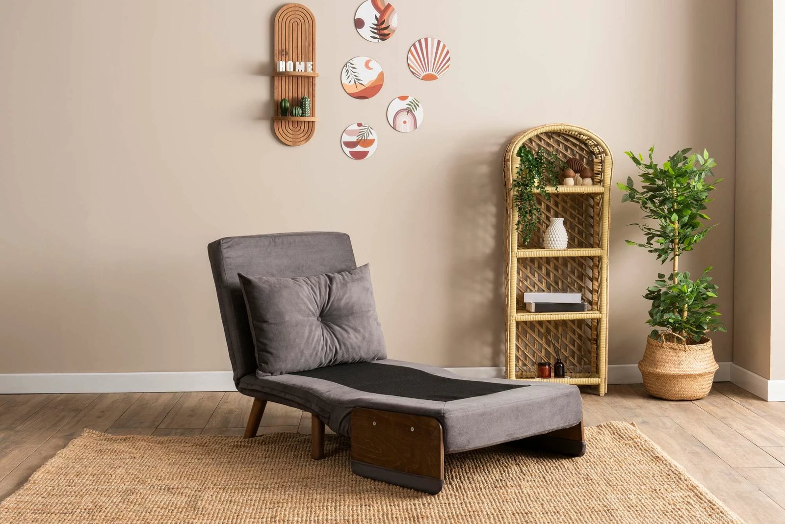 Krevat-karrige një vendës, Atelier del Sofa, Cosmo Single, ngjyrë gri