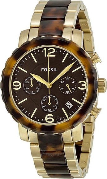 Orë dore për femra Fossil JR1382, 36 mm, e kaftë/ari
