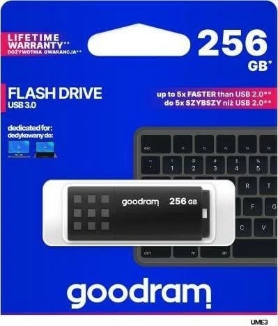 Pendrive GOODRAM UME3, 256GB, USB 3.0, Zi