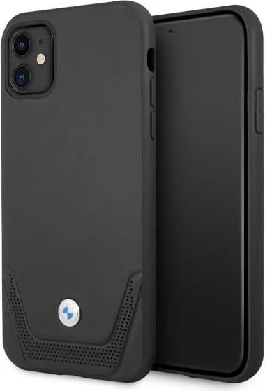 Mbështjellës BMW BMHCN61RSWPK për iPhone 11/XR, hardcase, lëkurë, i zi