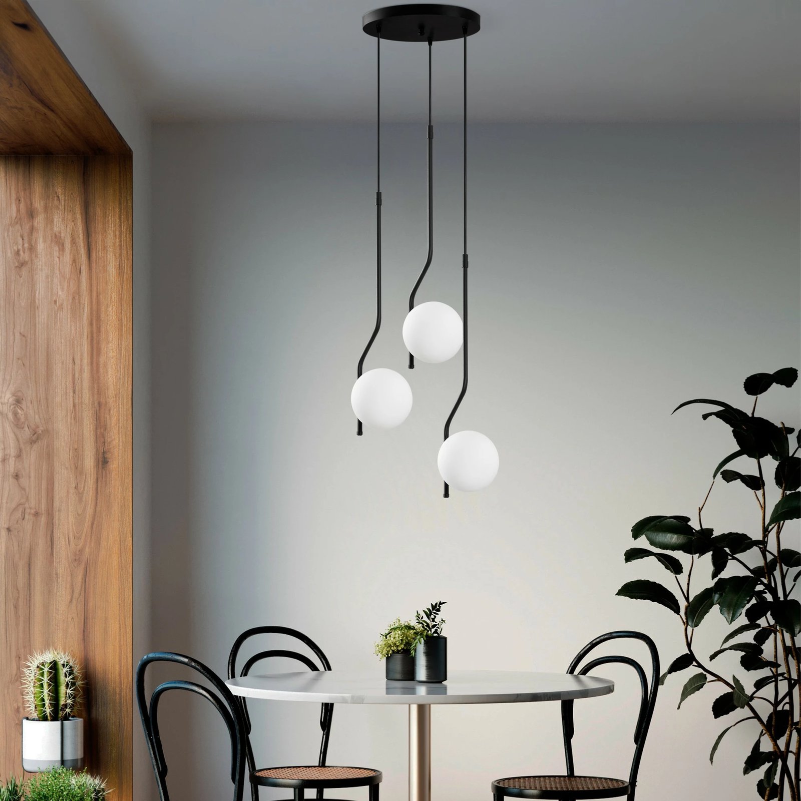 Llambë tavani Opviq Tulıp, ngjyrë e zezë, 35x35x110cm