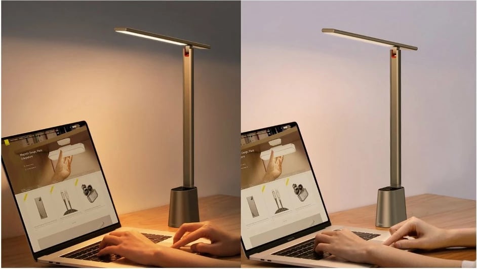 Llambë tavoline Baseus Smart Eye DGZG-0G, LED, pa kabllo, 2200 mAh, Gri