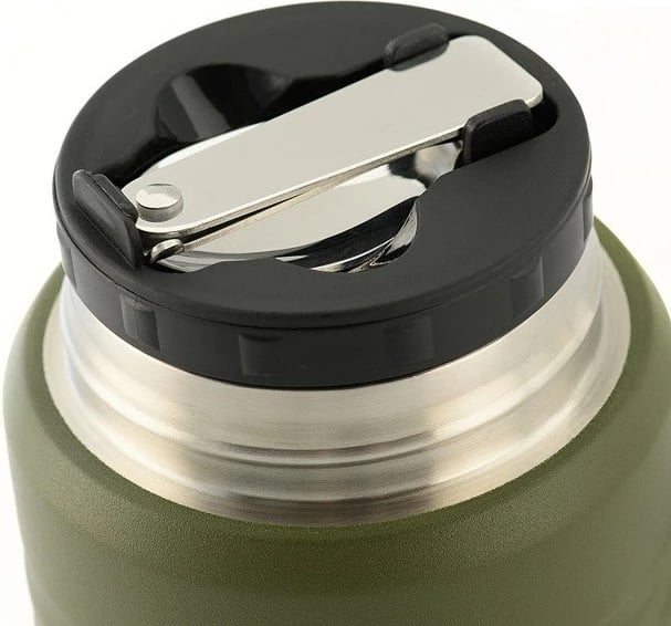 Termos ushqimi M-TAC UN-R02-750A me lugë të palosshme, 750 ml, jeshile ulliri