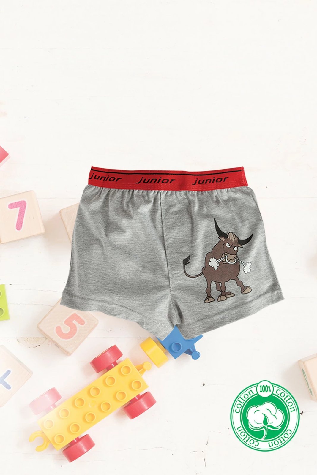 Bokser për fëmijë, ngjyrë gri, e kuqe, Jumeon, 001-044001