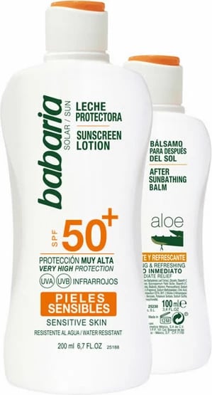 Locion për diell Babaria SPF 50+ set 2 copa 200ml