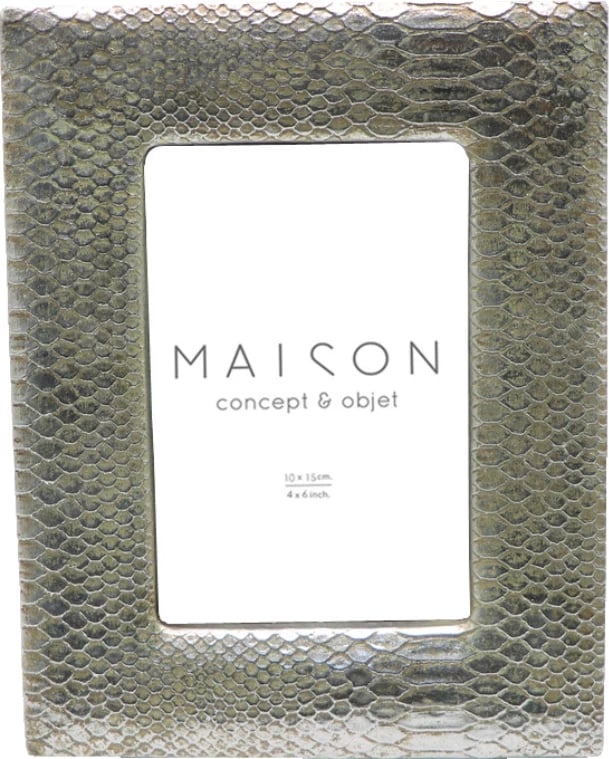 Kornizë foto Trim, polirezine, xham, ngjyrë argjendi, 17x2x21 cm