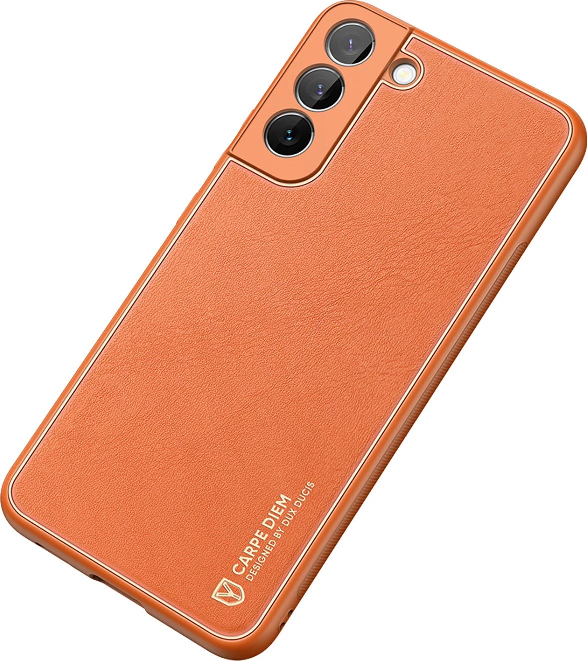 Mbështjellës Dux Ducis Yolo për Samsung Galaxy S22+, lëkurë ekologjike, portokalli Mbështjellës Dux Ducis Yolo për Samsung Galaxy S22+, lëkurë ekologjike, portokalli