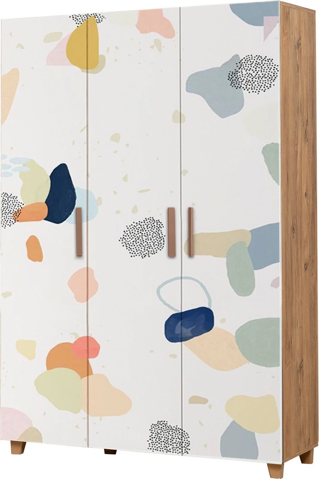 Dollap Hanah Home, Leva Hedera Pied, ngjyrë pishë Atlantike dhe e bardhë, dizajn abstrakt