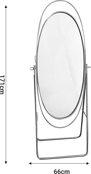 Pasqyrë Erikson Inart, ngjyrë ari metalike, 66x39x171cm