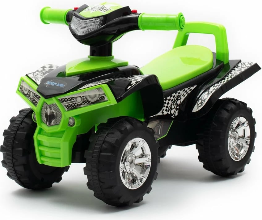 quad shtytës, Baby Mix, me tinguj e drita, hapësirë nën ulëse, për 12–36 muaj, deri 27 kg, gjelbërt