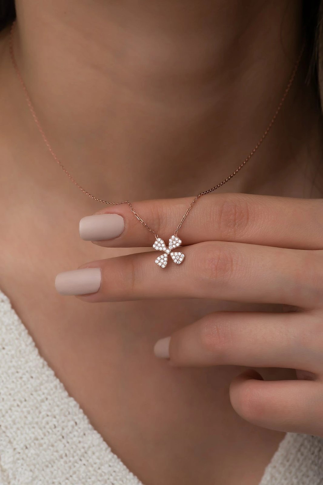 Qafore argjendi Jumeon, TRDYL391, ngjyrë rozë e bardhë