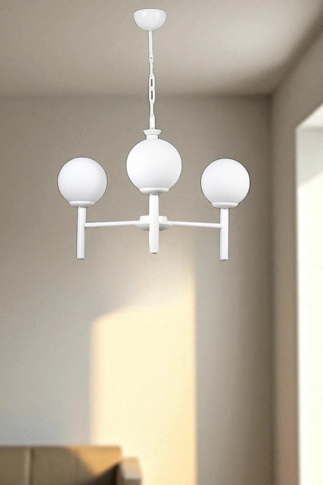 Llambë tavani Opviq, 8981-3, metal dhe qelq, e bardhë