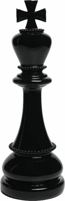 Dekor shahu EBON, figurë mbreti, rrëshirë, e zezë, 10.7x10.5x30.3cm