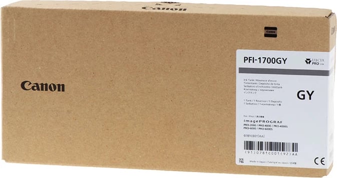 Kasetë boje, Canon, PFI-1700GY (0781C001), 700 ml, XXL, gri