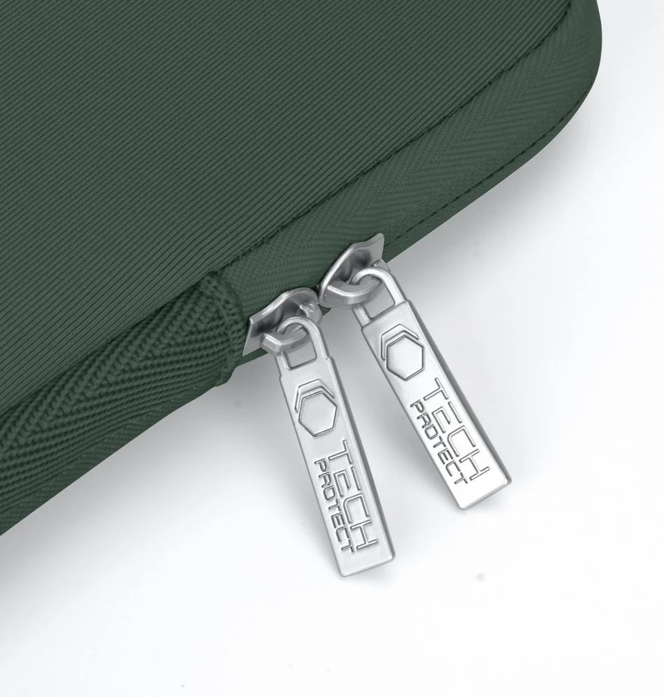 Çantë laptopi Tech-Protect NeoSlim 15-16 inç, me mini çantë, e gjelbër