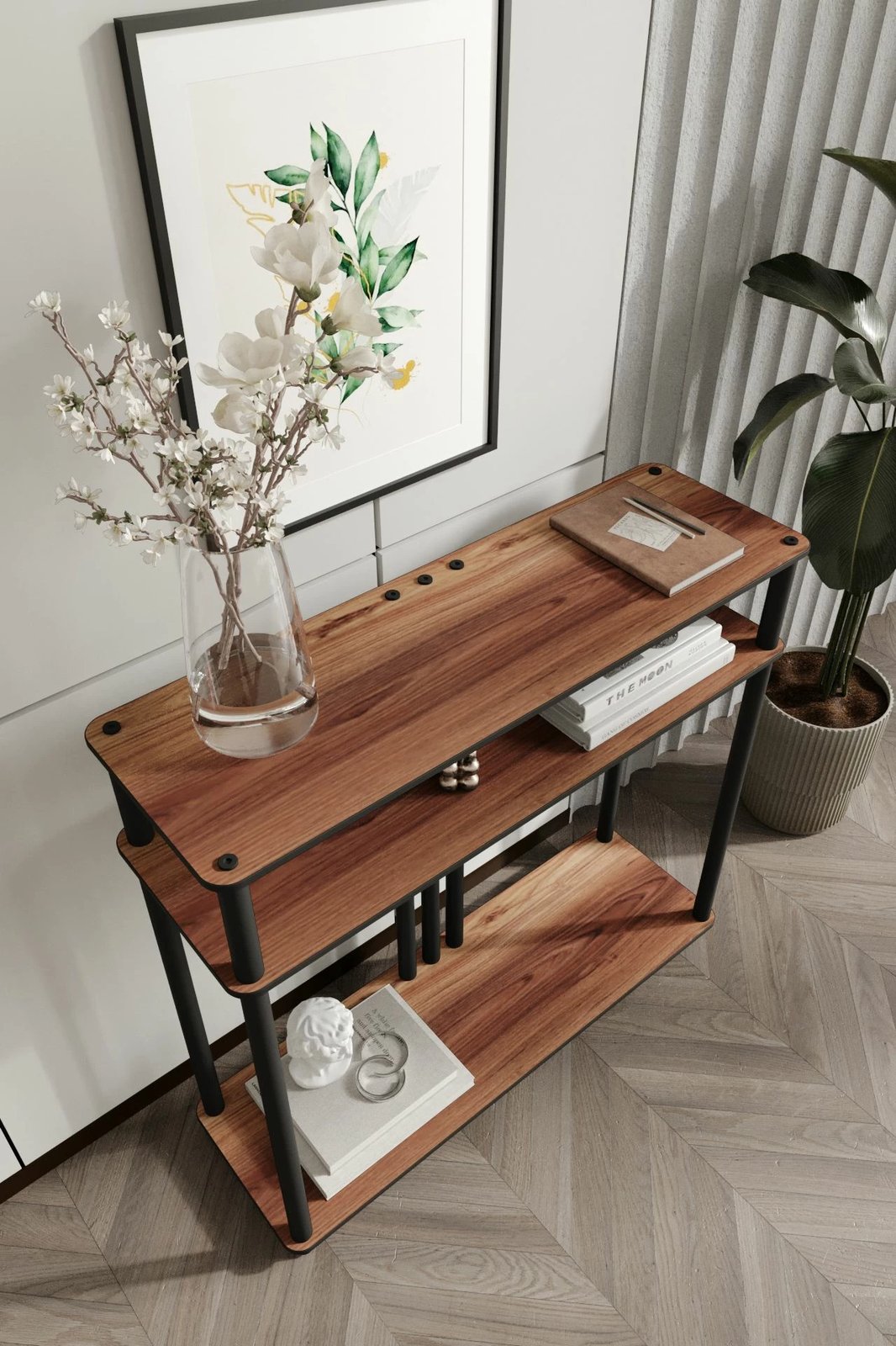 Komodë dekorative, ngjyrë arre, Skye Decor, Garcia