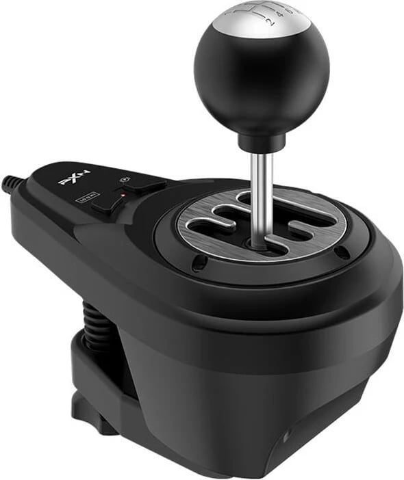 Timon gaming PXN PXN-V10 V2 me 3 pedale dhe kambjo, për PC/PS4/XBOX/Switch, i zi