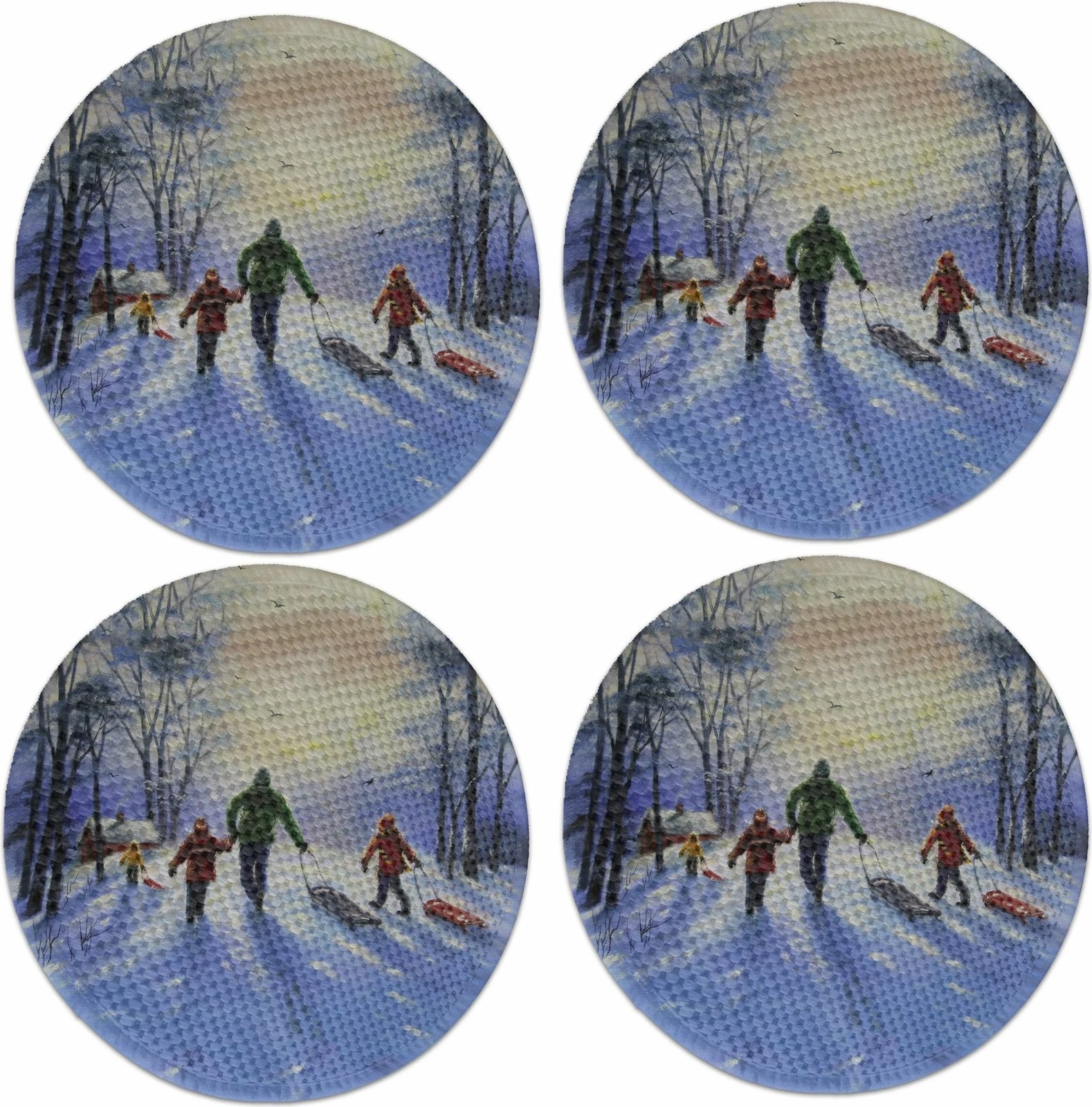 Set nënshtrues tavoline Hermia Concept, shumëngjyrësh, 4 copë, 37cm