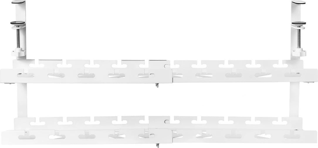 Organizues kabllosh nën tavolinë Maclean MC-102 W, dy nivele, i bardhë