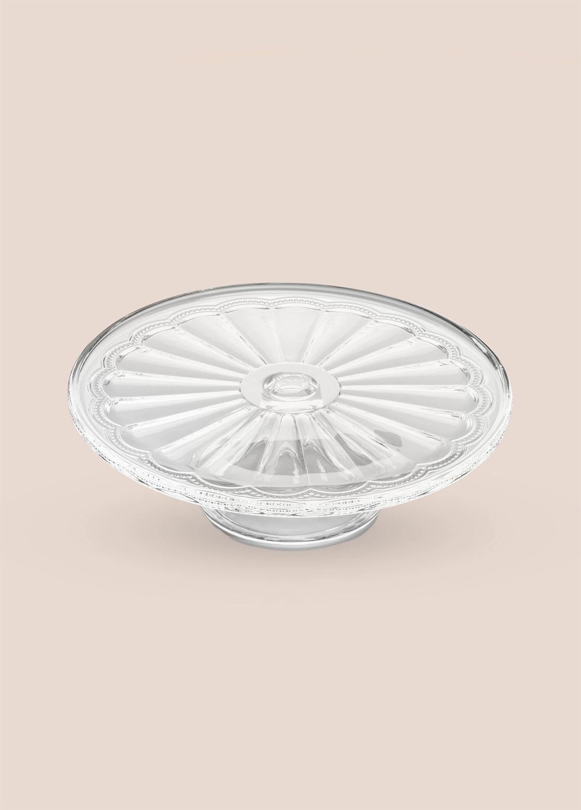 Pjatë për servirje torte prej qelqi, Hermia, CAM0494, transparente, 31x31x11cm Pjatë për servirje torte prej qelqi, Hermia, CAM0494, transparente, 31x31x11cm