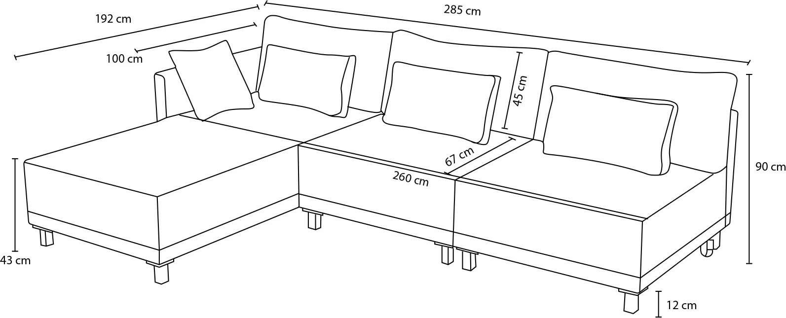 Kënd divan-krevat Atelier del Sofa, Matris, kënd i djathtë, ngjyrë e kuqe Claret