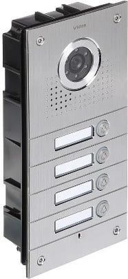 Interfon video VIDOS S564 me 4 butona thirrjeje, inox