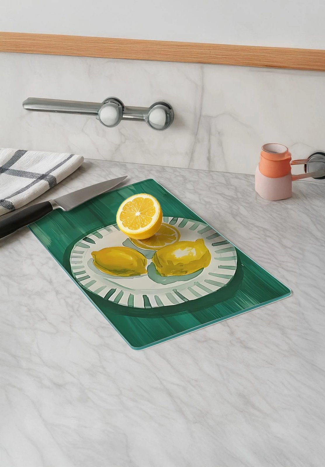 Dërrasë prerëse Hermia, qelq i temperuar, shumëngjyrëshe, 30x40cm Dërrasë prerëse Hermia, qelq i temperuar, shumëngjyrëshe, 30x40cm