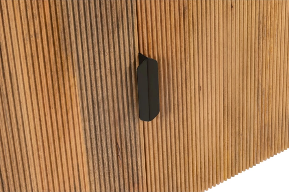 Komodë ORGANIC BITTER, 4 dyer, dru arre dhe e bardhë, 165x45x75