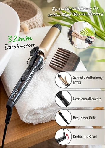 Masha flokësh, Adler AD 2112, 32mm, qeramike, 55W